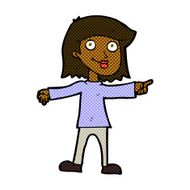 comic cartoon happy woman pointing N12