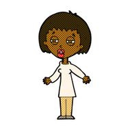 comic cartoon tired woman N6