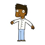 comic cartoon shocked man N21