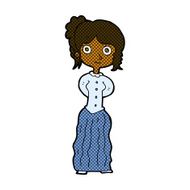 comic cartoon happy woman N44