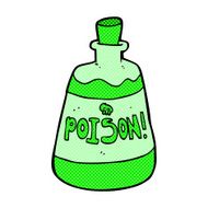 comic cartoon bottle of poison N2