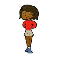 comic cartoon pleased woman N2