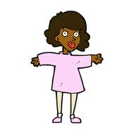 comic cartoon nervous woman N5