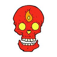 comic cartoon mystic skull N2