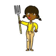 comic cartoon farmer girl N2