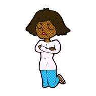 comic cartoon annoyed woman N36