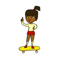 comic cartoon skater girl N2