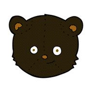 comic cartoon black bear head N2