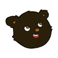comic cartoon black bear face N5