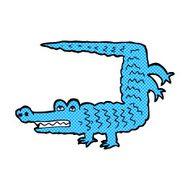 comic cartoon crocodile N7