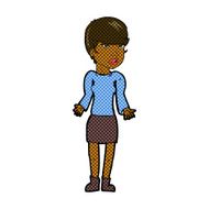 comic cartoon confused woman N17