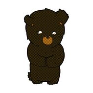cute comic cartoon black bear N7