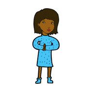 comic cartoon calm woman N2