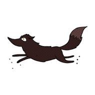 comic cartoon wolf running N2