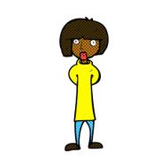 comic cartoon curious woman N10