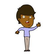 comic cartoon unhappy boy N10