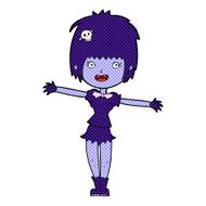 comic cartoon happy vampire girl N8
