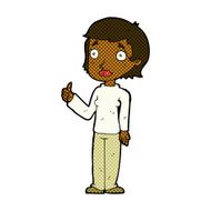 comic cartoon woman giving thumbs up symbol N14