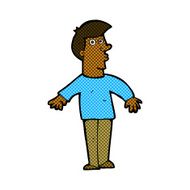comic cartoon surprised man N26