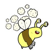 comic cartoon happy bee N4