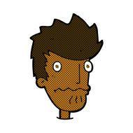 comic cartoon nervous man N23