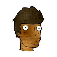comic cartoon nervous man N24