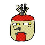 comic cartoon robot head N12