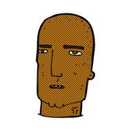 comic cartoon bald tough guy N3