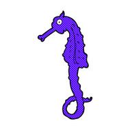 comic cartoon sea horse N4