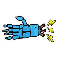 comic cartoon robot hand N2