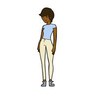 comic cartoon modern attractive woman N2