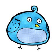 comic cartoon fat bird
