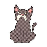 comic cartoon grumpy little dog N2