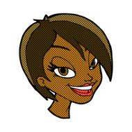 comic cartoon pretty female face N17