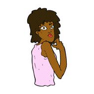 comic cartoon surprised woman N46