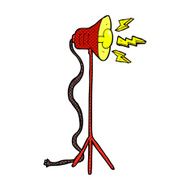 comic cartoon studio lamp shining N2