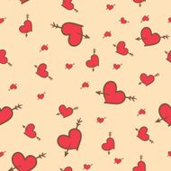 Valentine seamless pattern of hearts N4