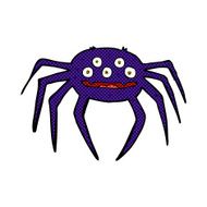 comic cartoon halloween spider N2