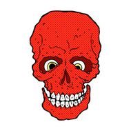 comic cartoon spooky skull N28