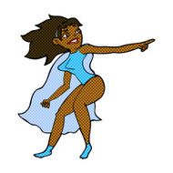 comic cartoon superhero woman pointing N2