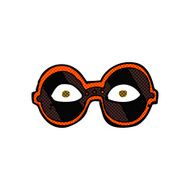 comic cartoon eyes in dark glasses