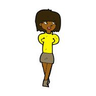 comic cartoon happy woman N45