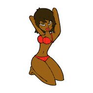 comic cartoon sexy woman posing N2