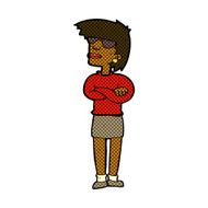 comic cartoon annoyed woman N37