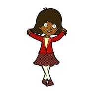 comic cartoon happy girl N17