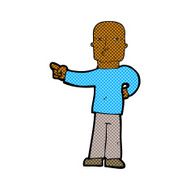 comic cartoon pointing man N15