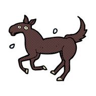 comic cartoon horse sweating N2