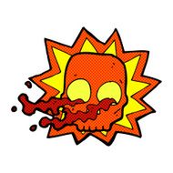 comic cartoon halloween skull symbol