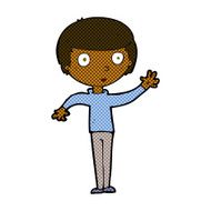 comic cartoon staring boy N3