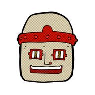 comic cartoon robot head N15